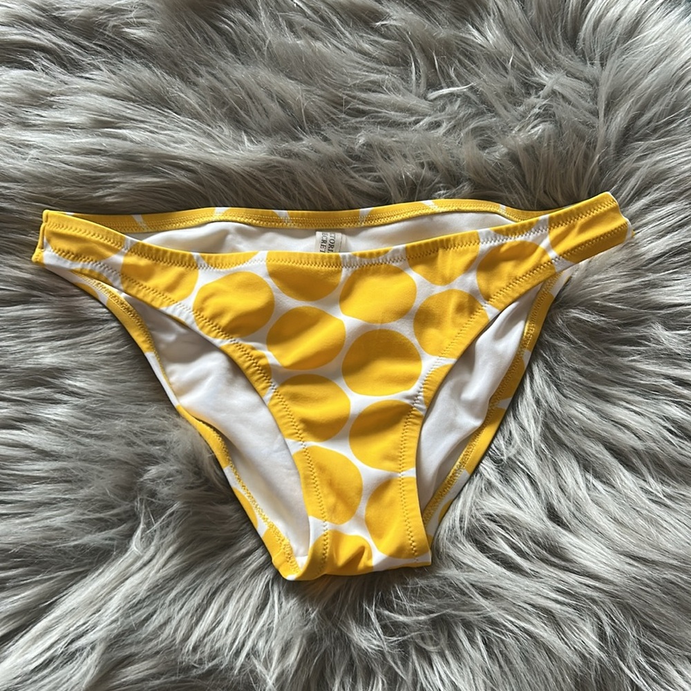Victoria's Secret Yellow and White Bikini Bottom